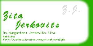 zita jerkovits business card